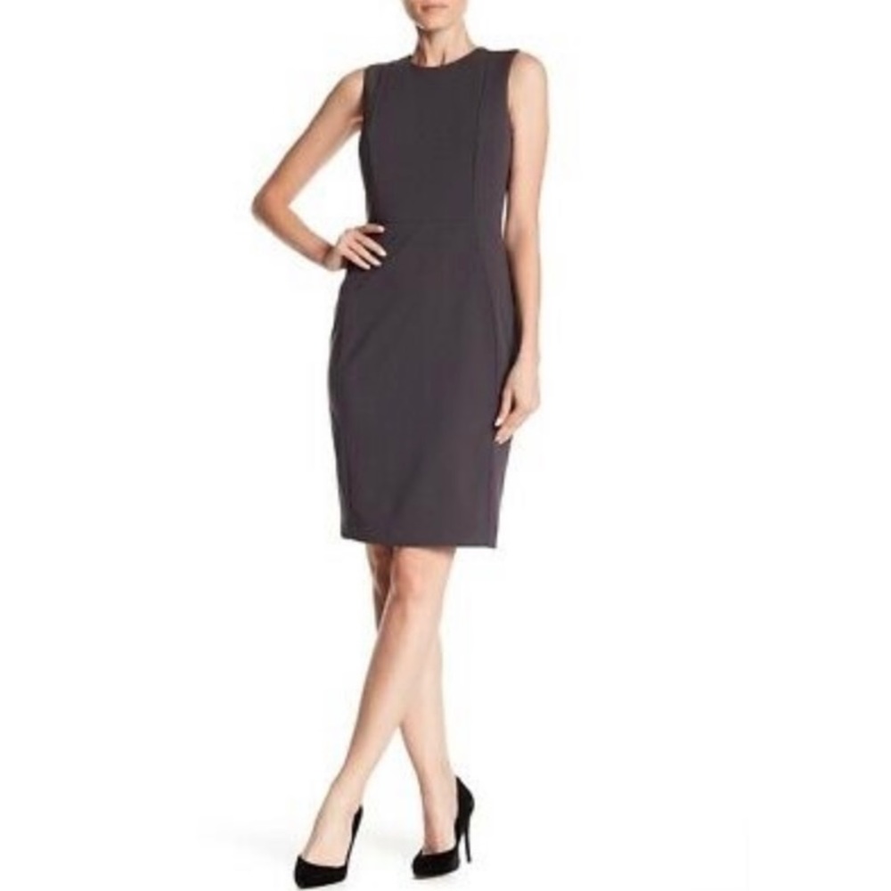 Calvin Klein Dark Gray Sheath Dress